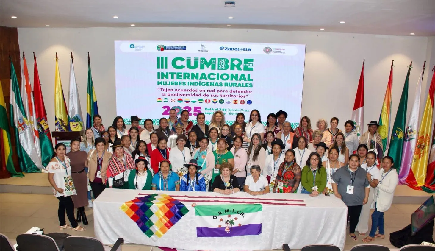 Las participantes que llegaron de diferentes países.