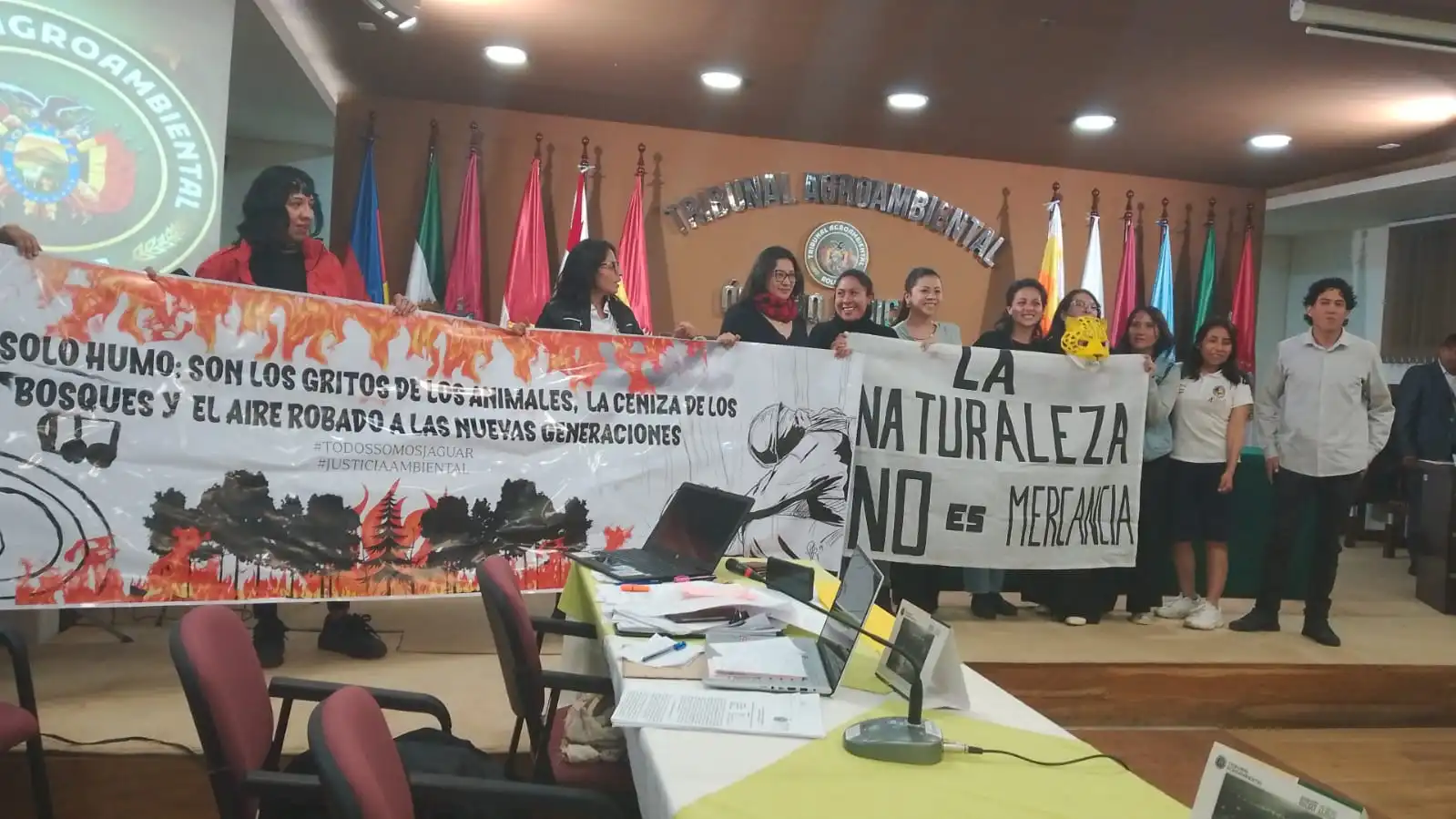 Parte del equipo de las valientes personas que fueron la semilla para que el fallo del Tribunal Agroambiental.