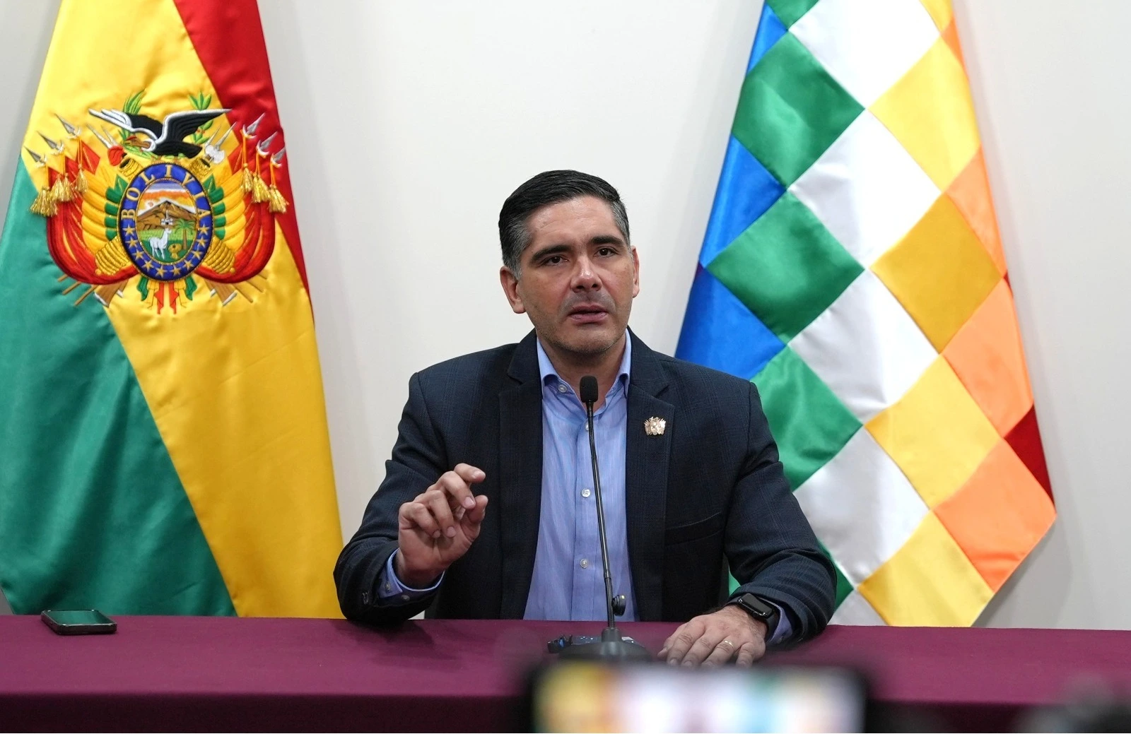 Óscar Mario Justiniano Pinto, Ministro de Medio Ambiente y Agua e interino de Desarrollo Productivo, cuya designación ha generado una declaratoria de emergencia nacional por parte del Movimiento Ecologista Boliviano. Foto: ABI.