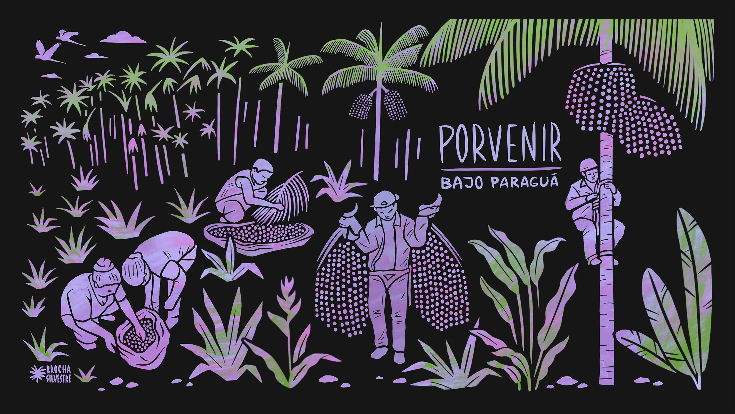 Los productores del bosque de Porvenir son parte del paisaje. Crédito: @brochasilvestre