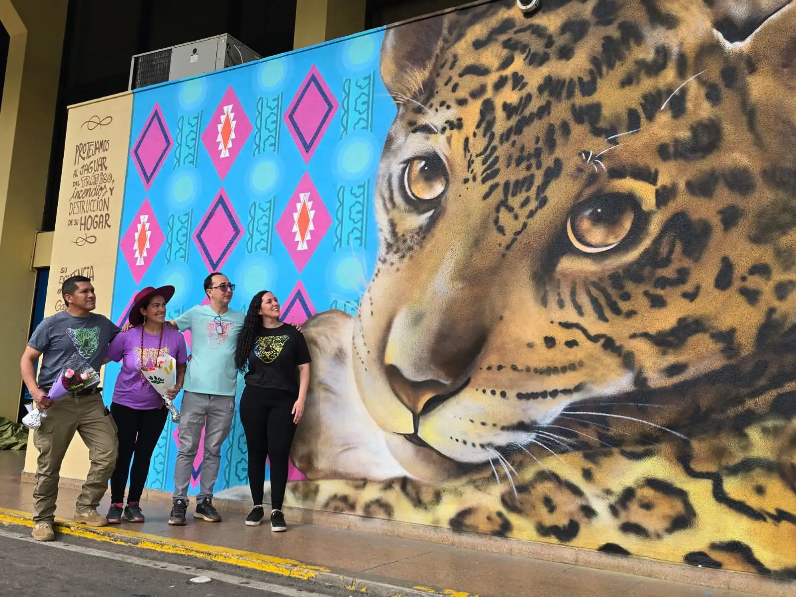 Marcos Uzquiano, Natalie  Conneely, Roberto Navia y Daniela Justiniano. Foto: Karina Segovia.