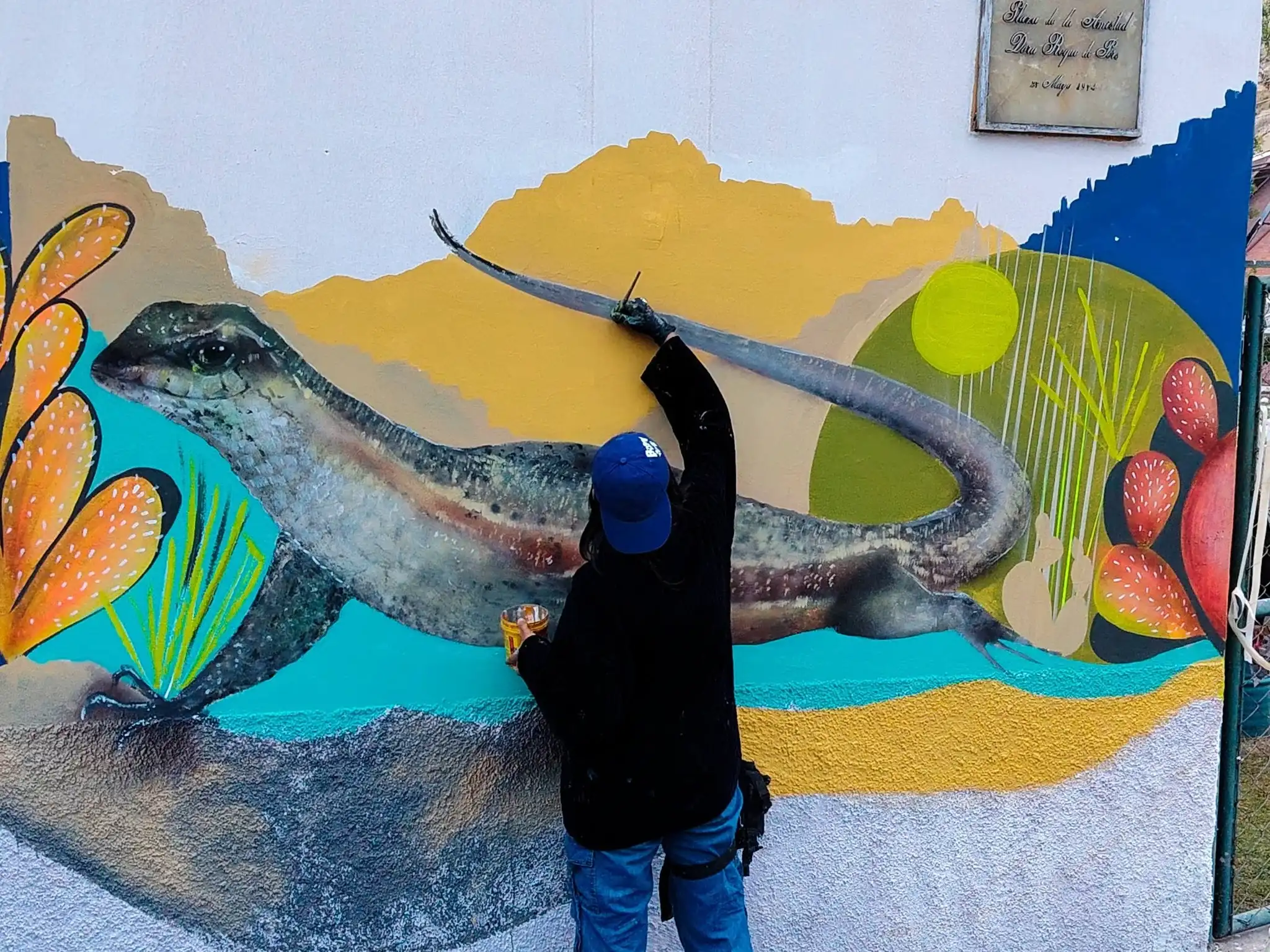 Val Kolosh, En pleno proceso artístico. Foto: Val Kolosh.