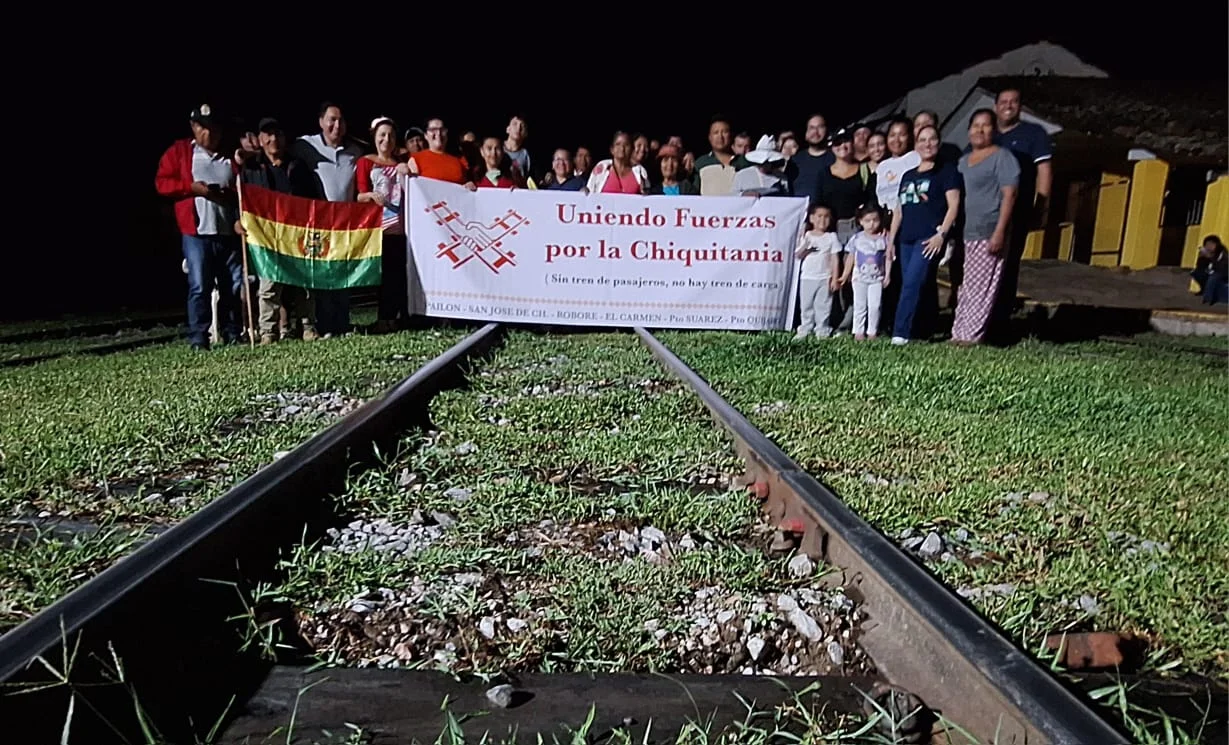 El bloqueo en San José de Chiquitos.