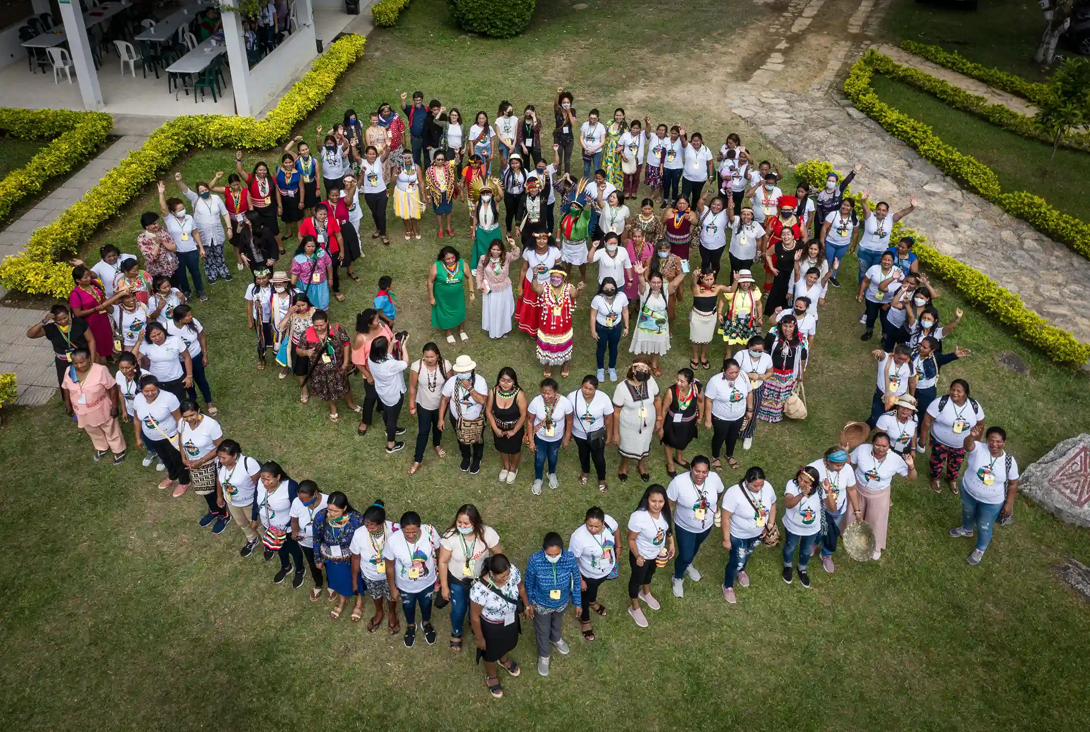Lideresas en el segundo encuentro de Mujeres Indígenas de la Amazonía, Subachoque, Colombia. Foto: Emilio Aparicio.