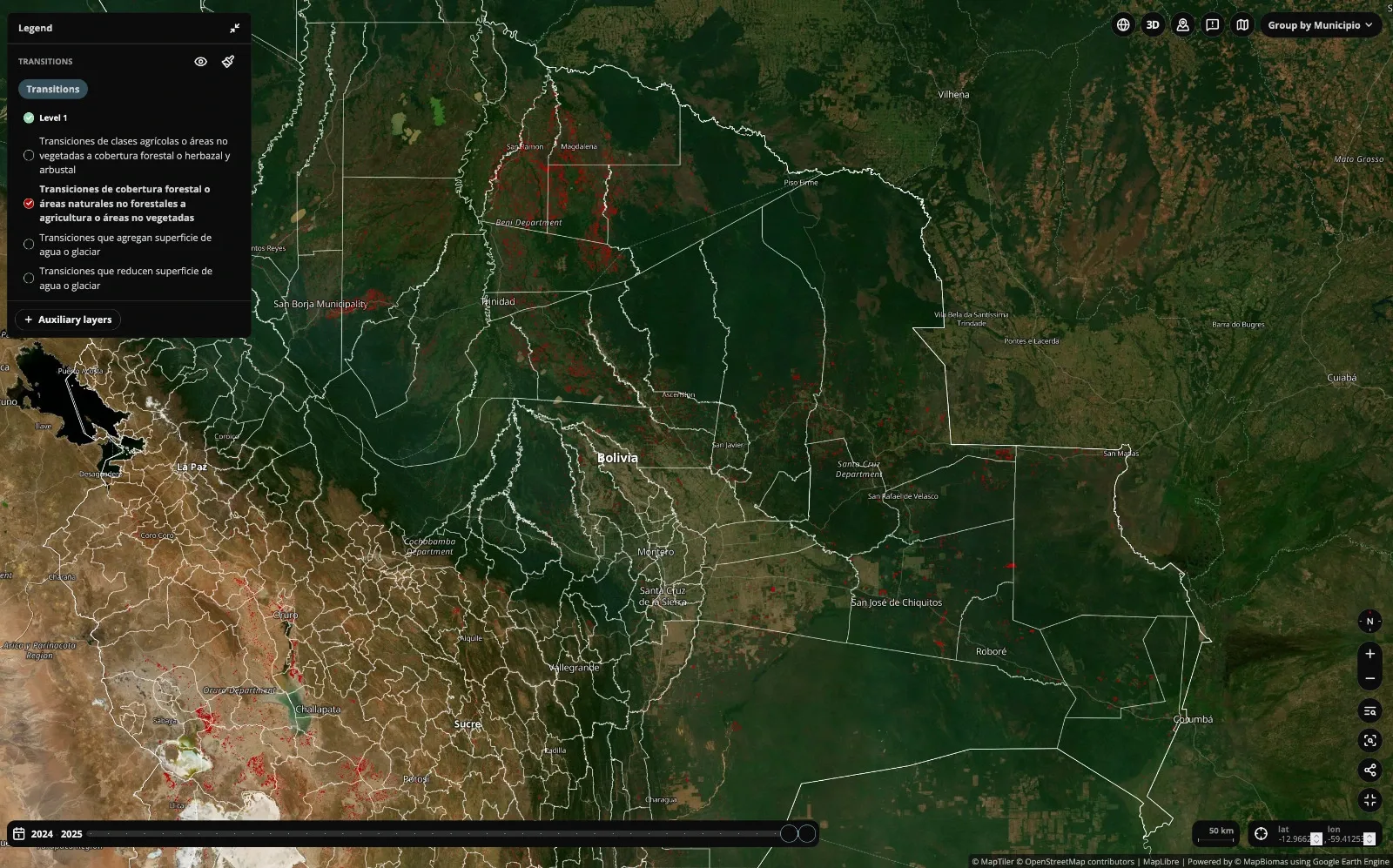 Bolivia perdió menos bosques en 2025, pero aumentó la destrucción de otros ecosistemas hasta niveles récord